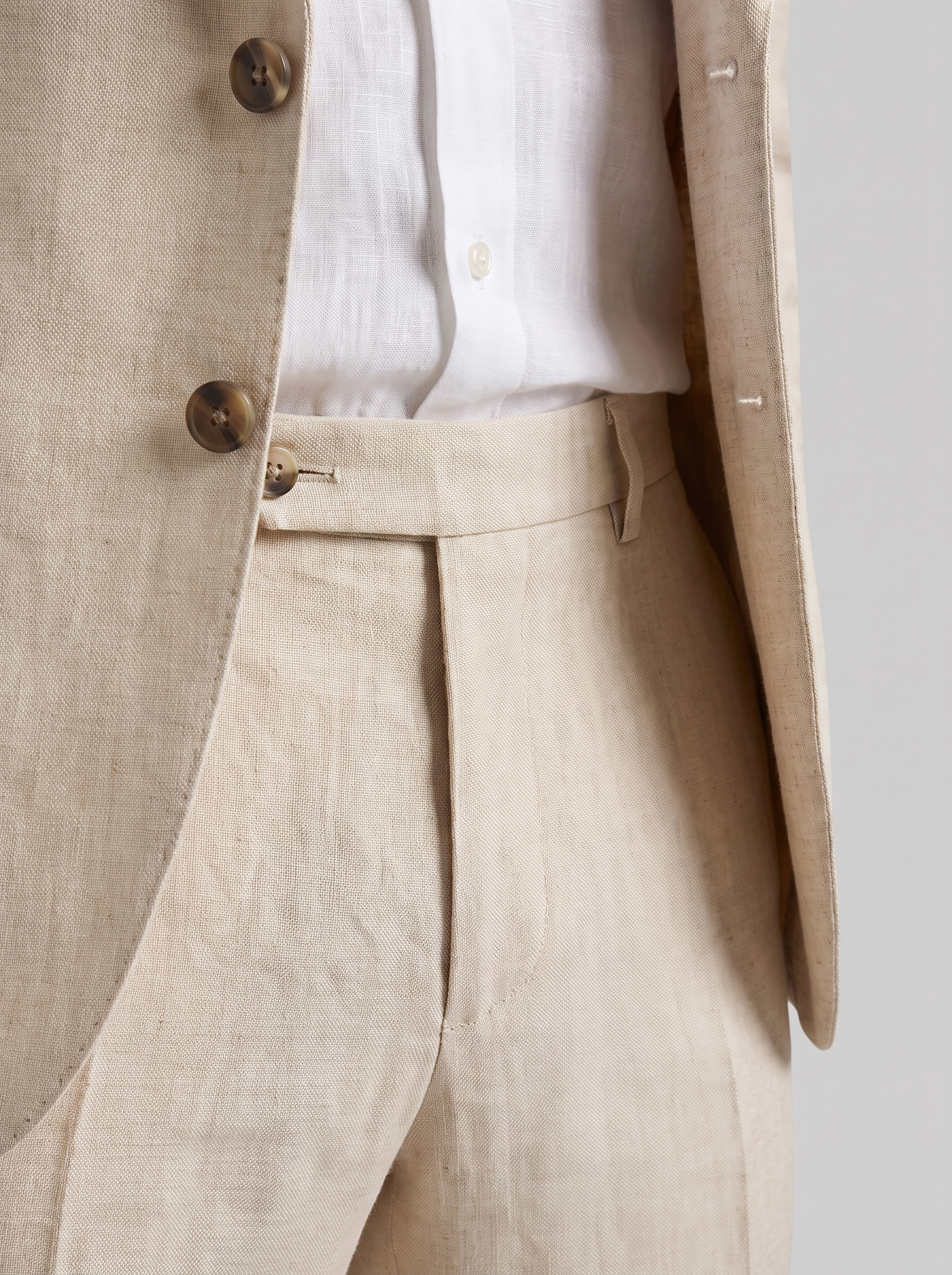 Men's Linen Suit Slim-Fit Wedding