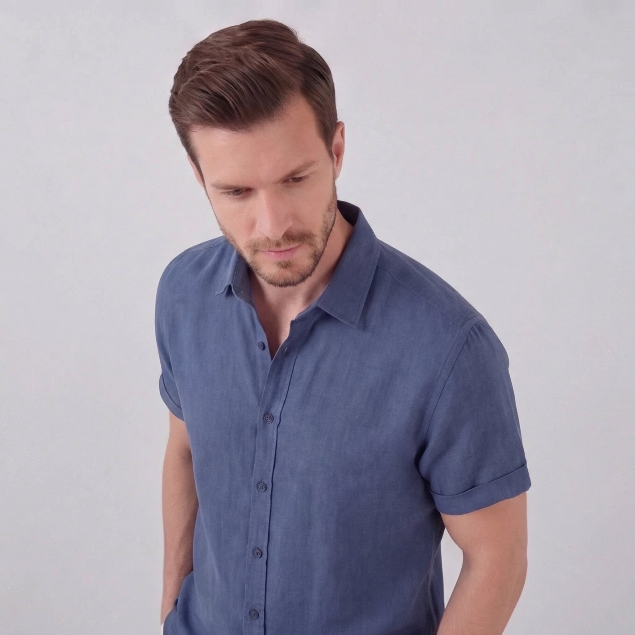Men's Linen Short Sleeve Shirt