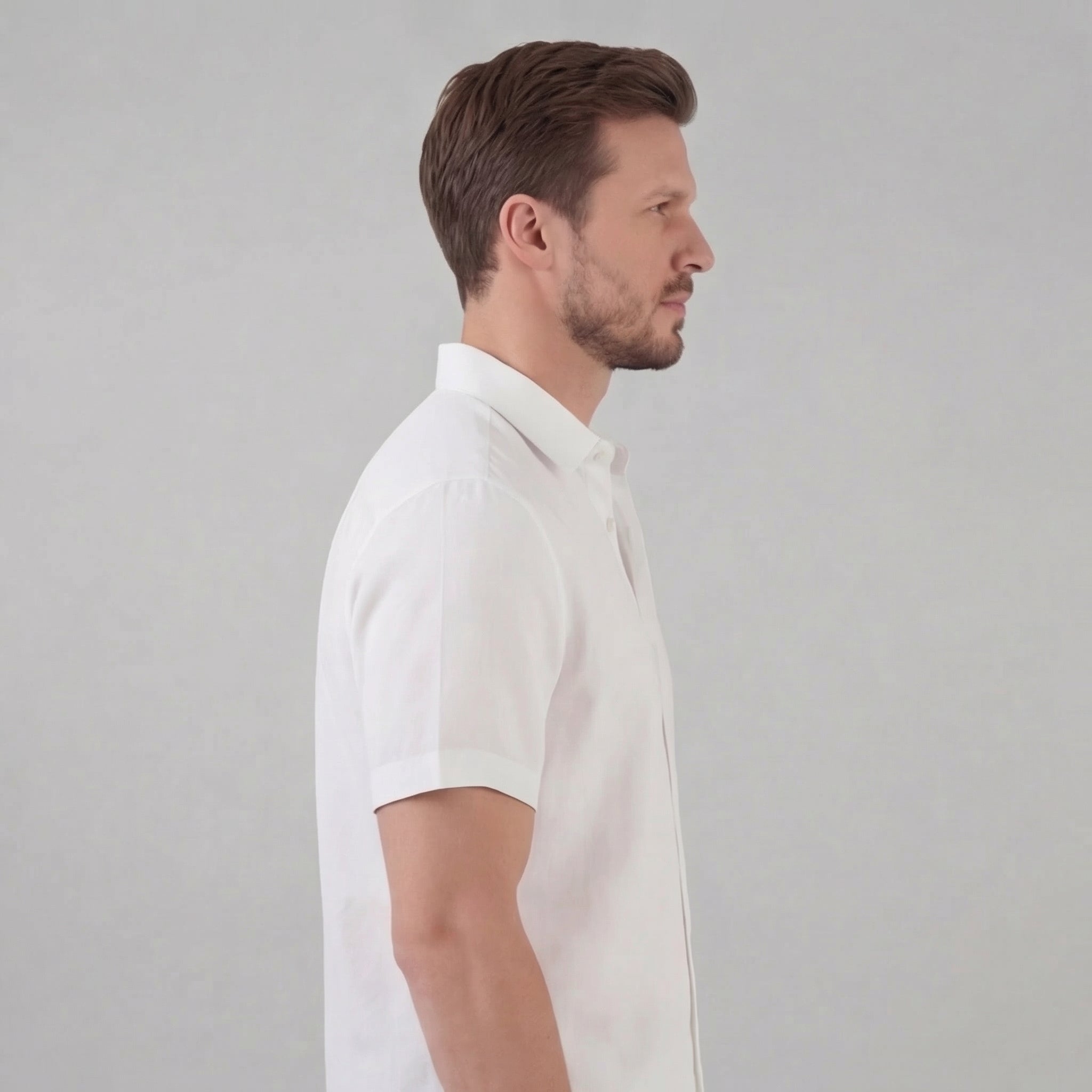Men's Linen Short Sleeve Shirt