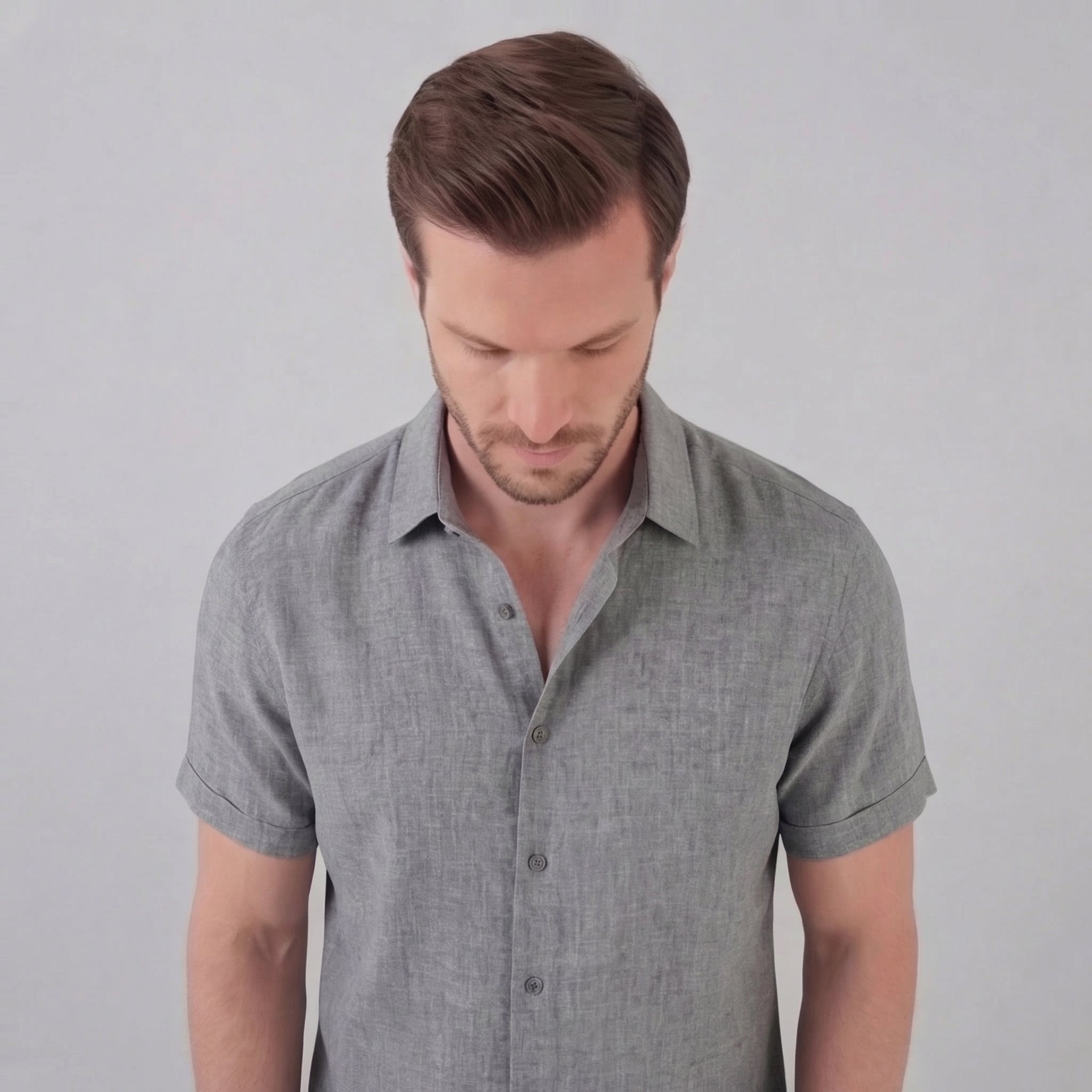 Men's Linen Short Sleeve Shirt