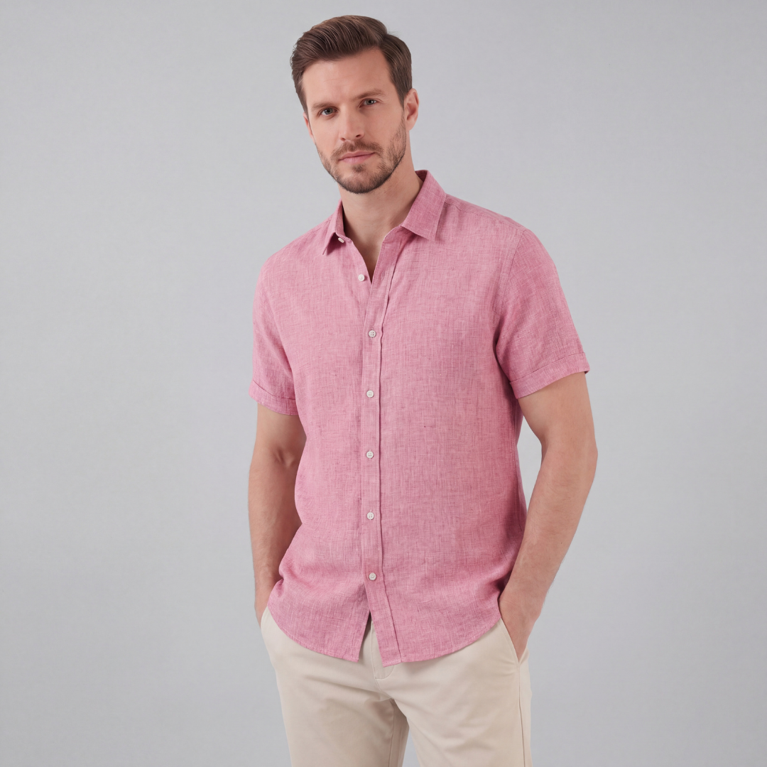 Men's Linen Short Sleeve Shirt