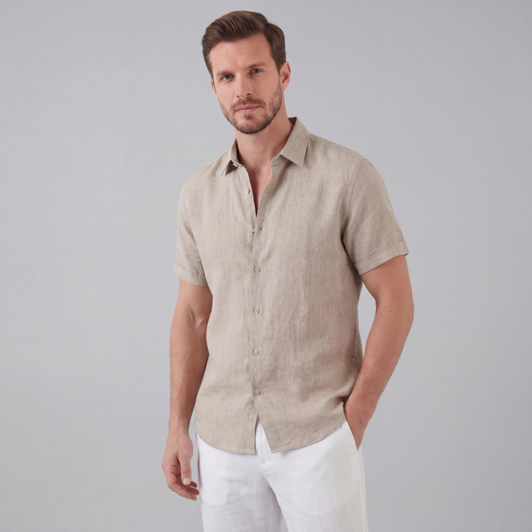 Men's Linen Short Sleeve Shirt