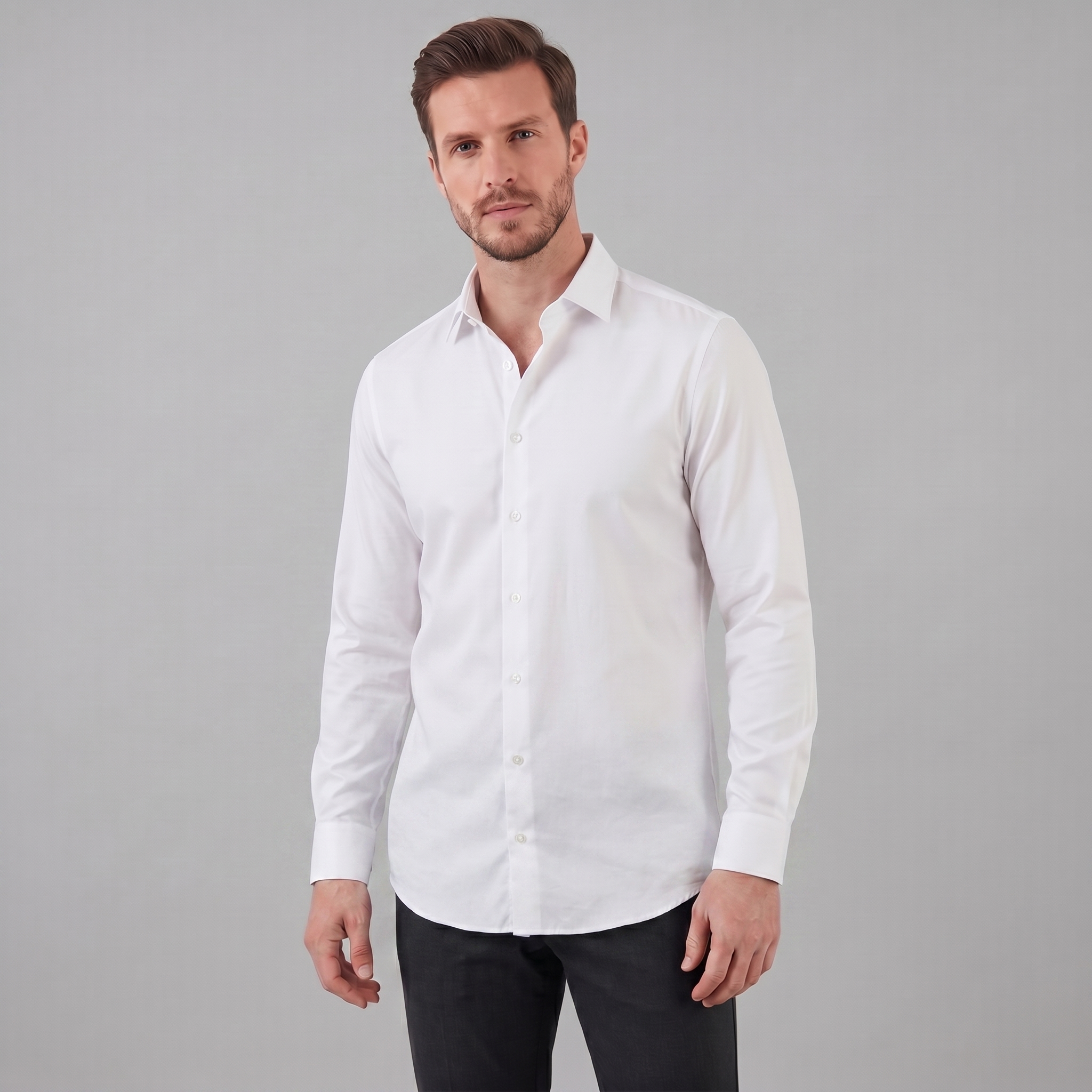 Heren Overhemd Slim Fit Lange Mouwen
