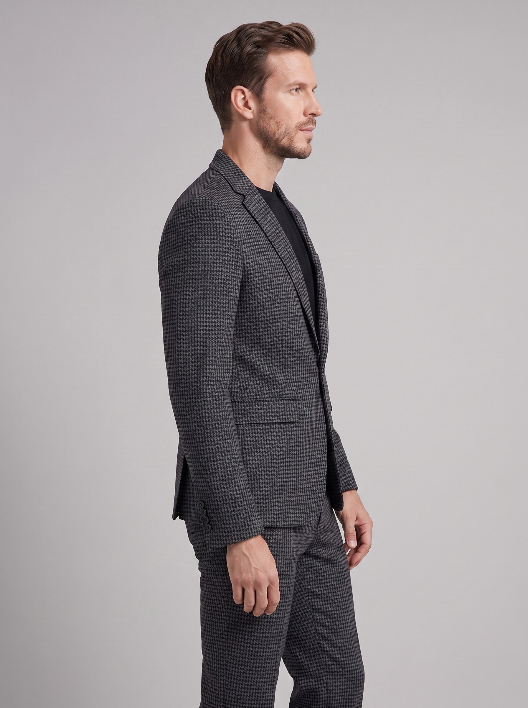 Heren Ruitpatroon Tailored Pak
