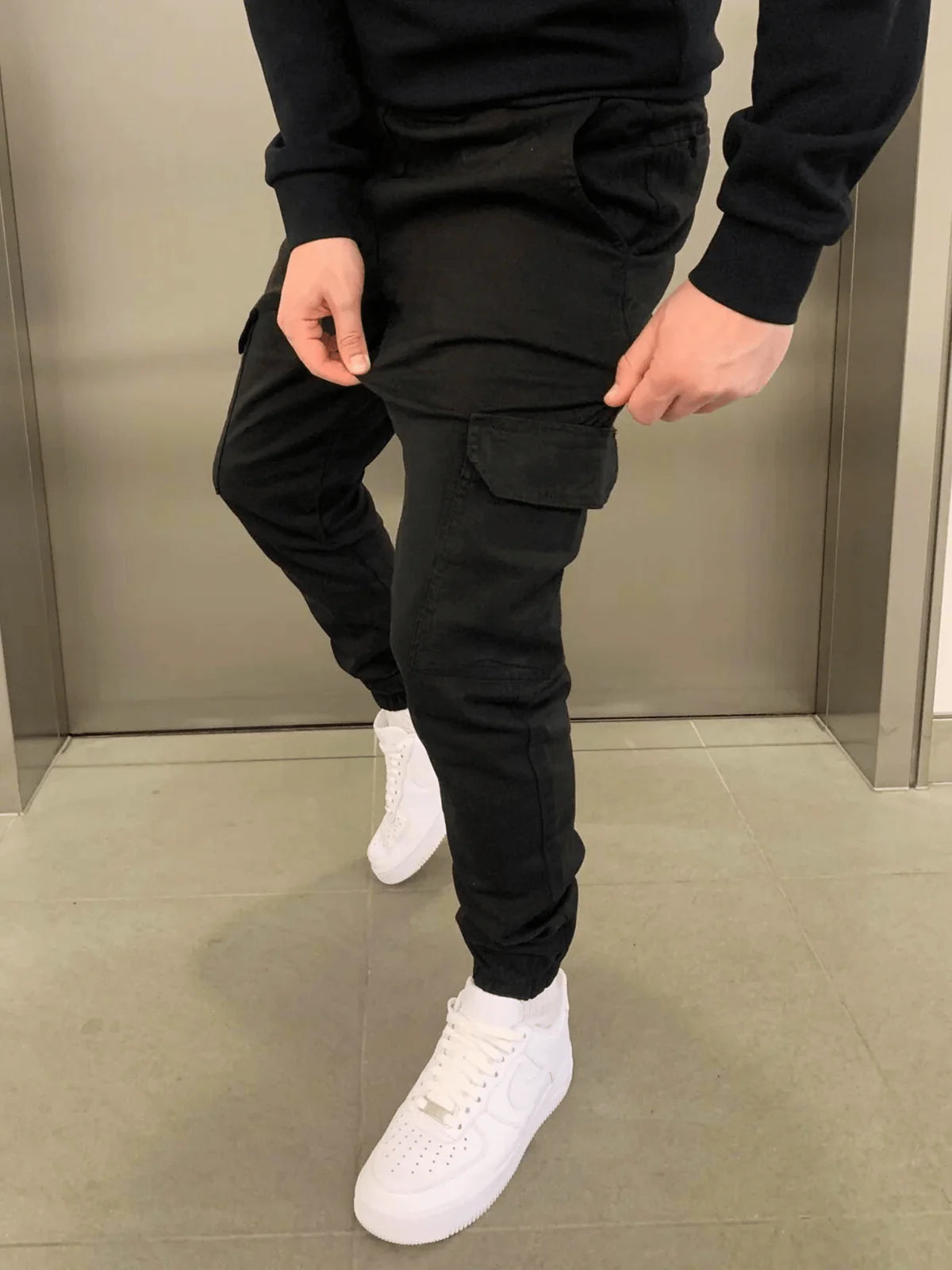 Men's Slim Fit Cargo Jogging Trousers