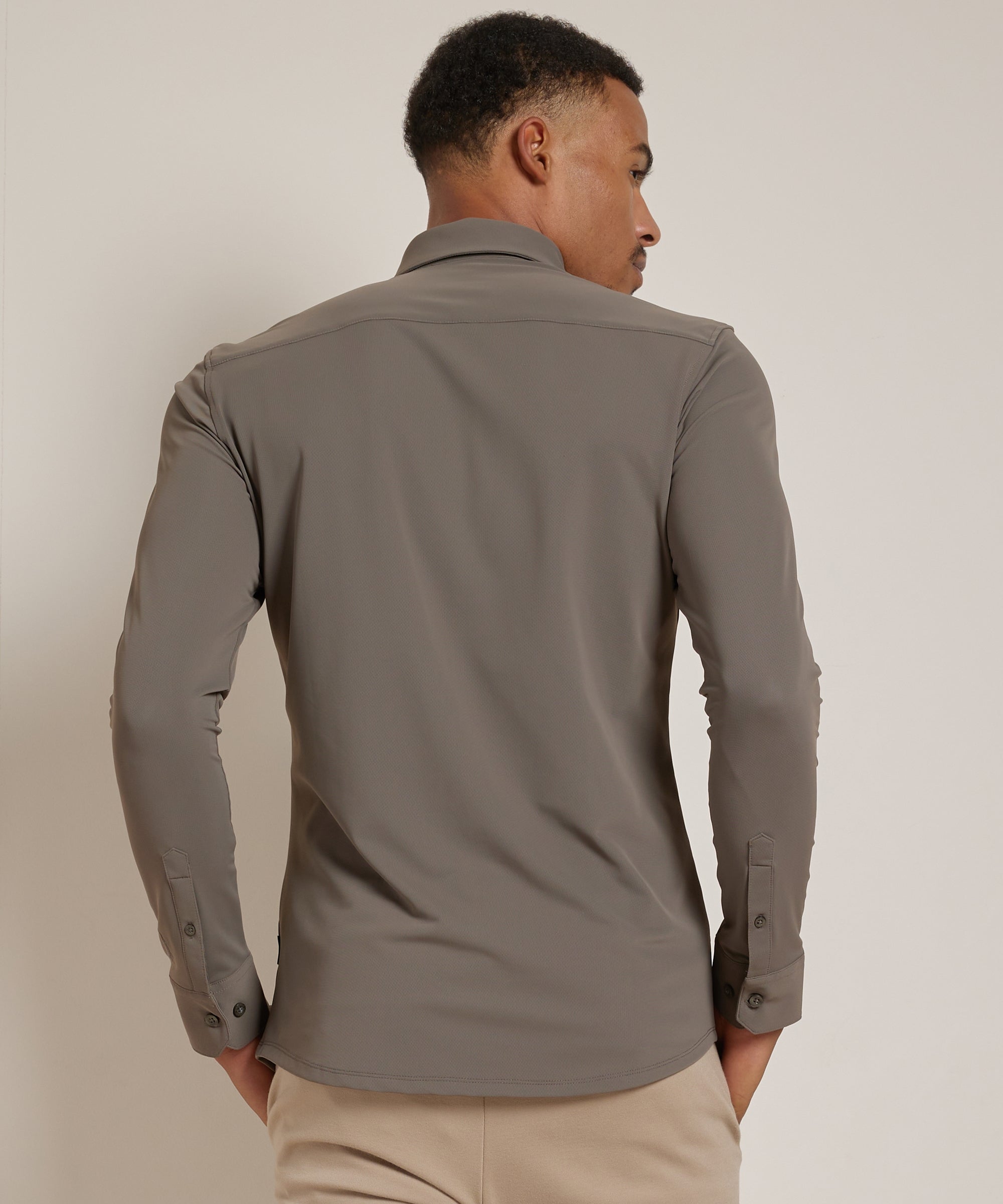 Heren Smart Casual Stretch Overhemd