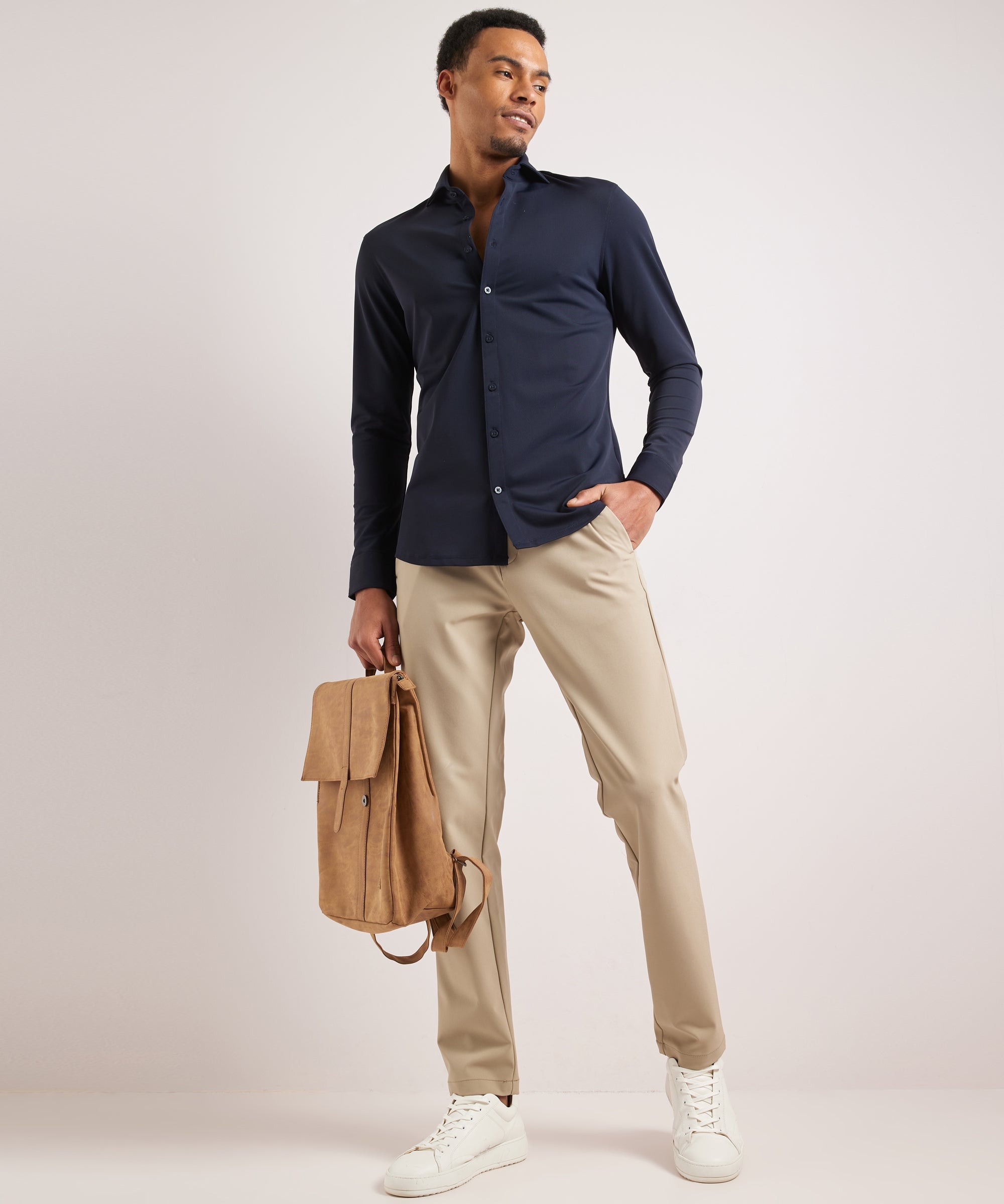 Heren Smart Casual Stretch Overhemd