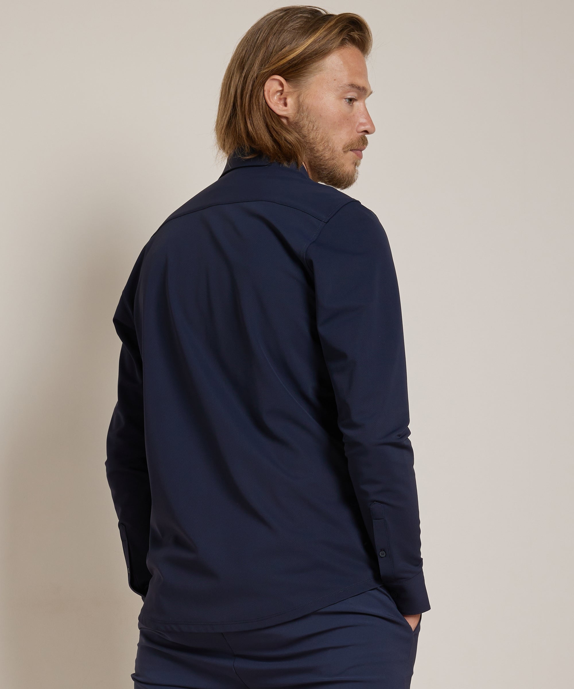 Heren Smart Casual Stretch Overhemd