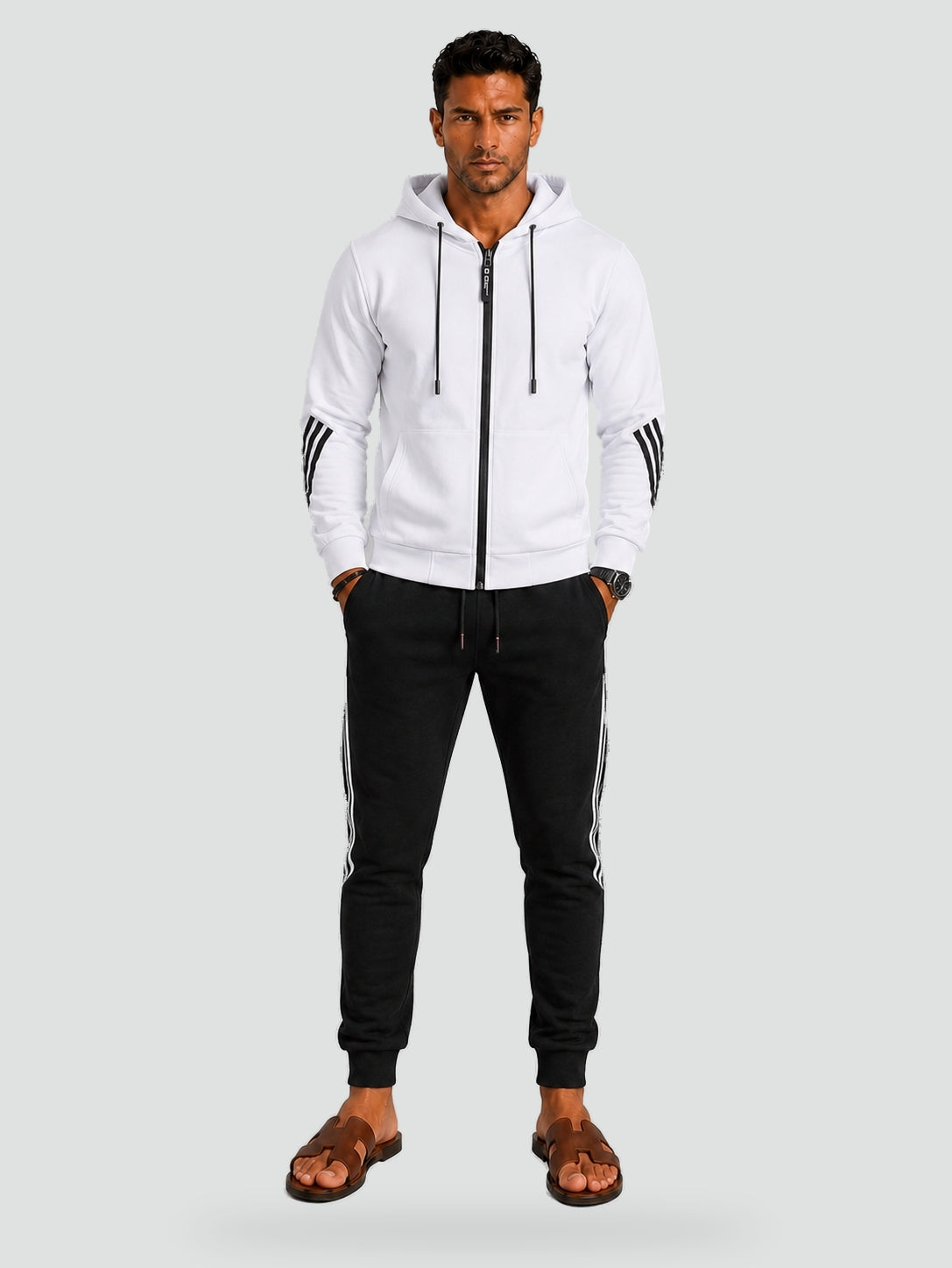 Men's Tracksuit with Zip in Cotton Blend