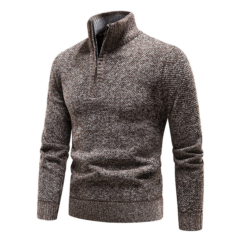 Men's Jumper with Half Zip and Knitted Style for a Casual Look