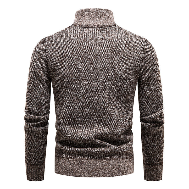 Men's Jumper with Half Zip and Knitted Style for a Casual Look