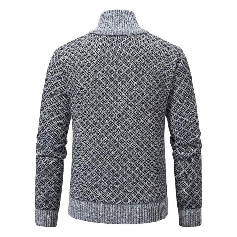 Men's Gilet with Geometric Pattern and Zip for a Stylish Look