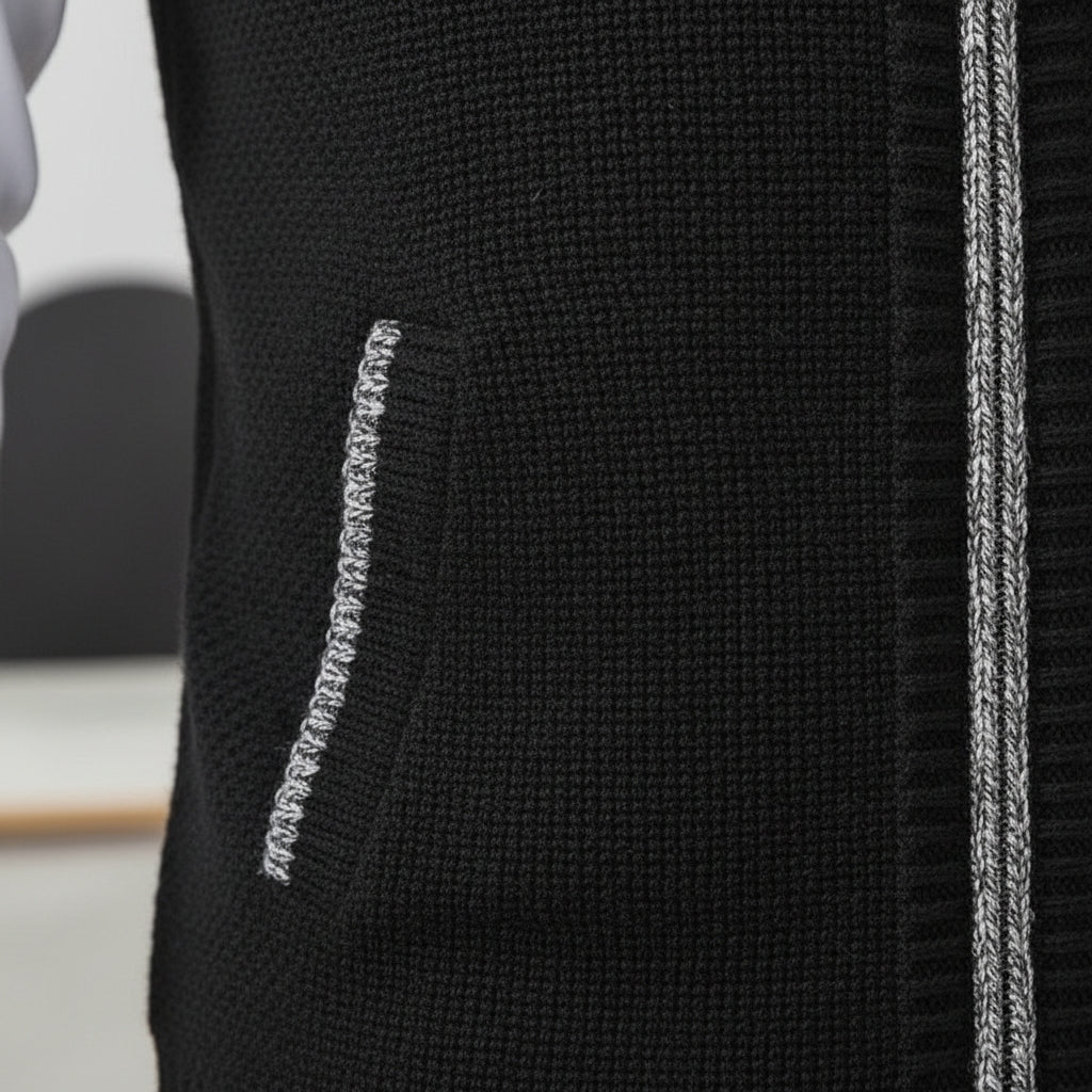 Men's High Collar Soft Wool Gilet for a Stylish Look