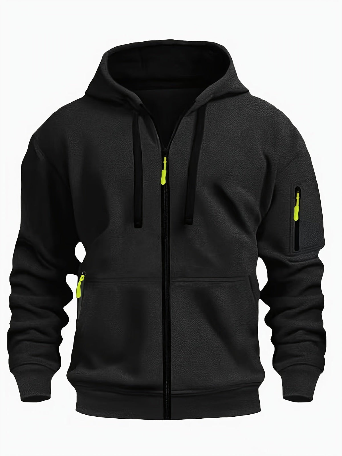 Men's Zip-Up Hoodie with Side Pocket