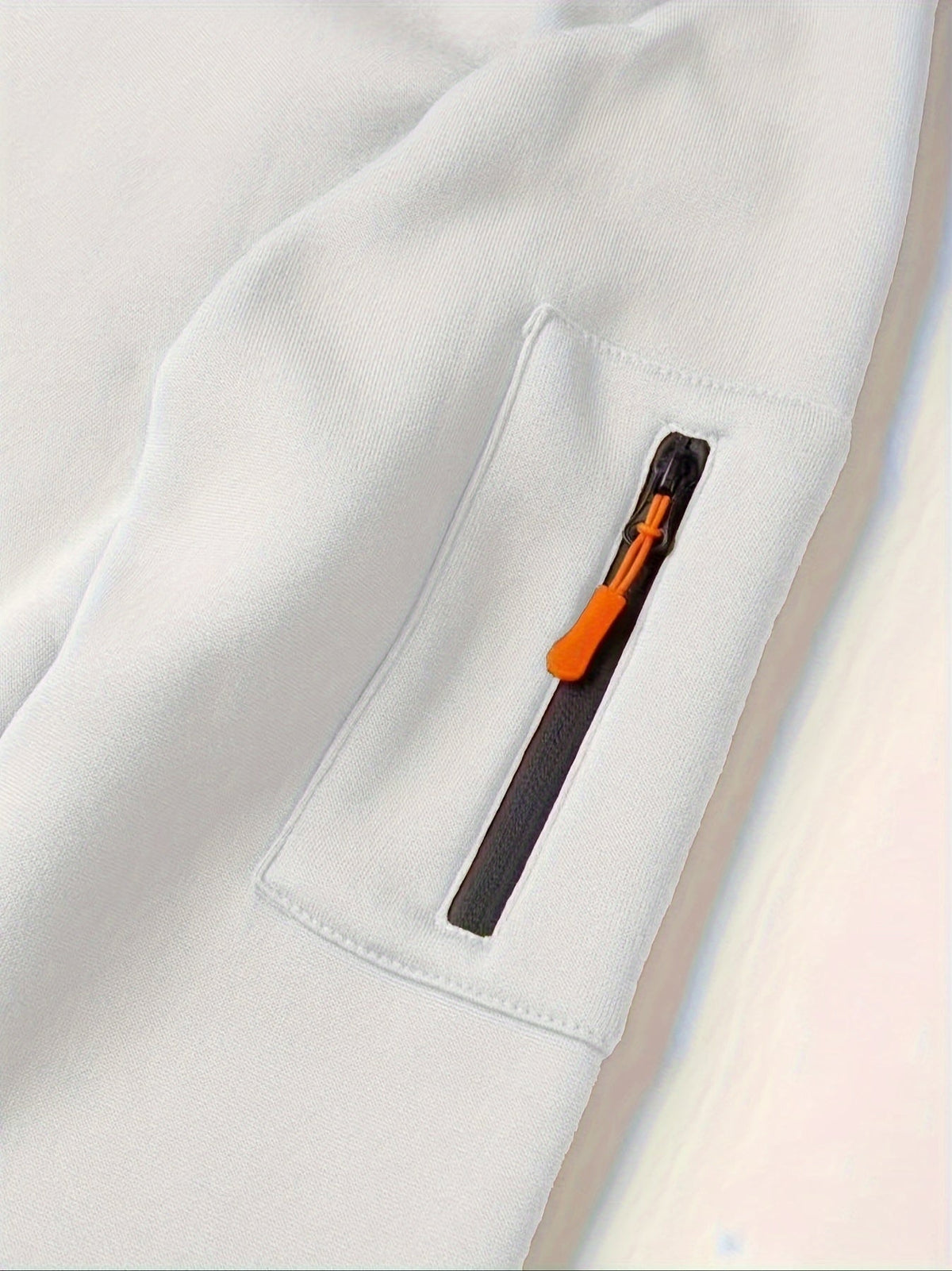 Men's Zip-Up Hoodie with Side Pocket