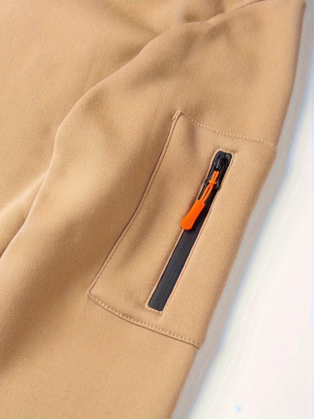 Men's Zip-Up Hoodie with Side Pocket
