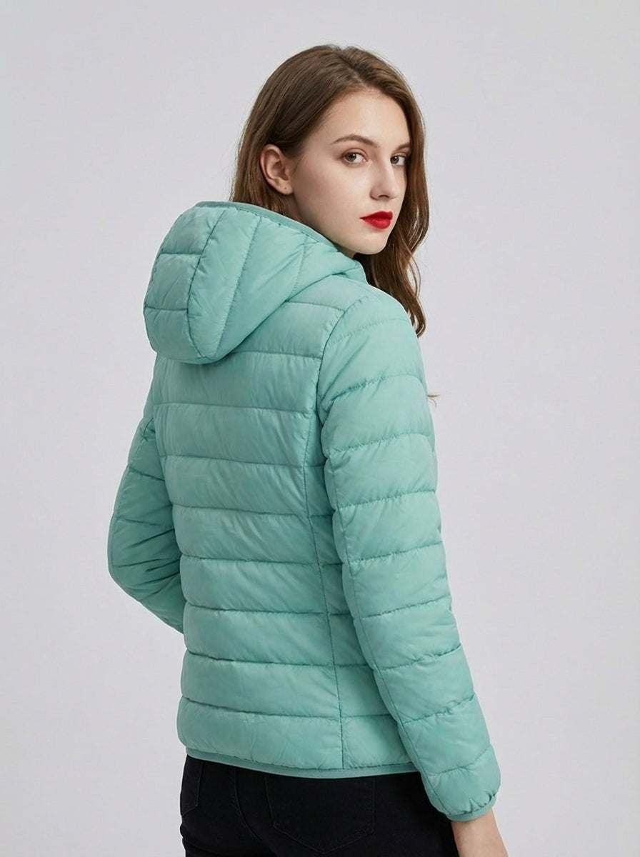 Quilted Hooded Lightweight Padded Jacket