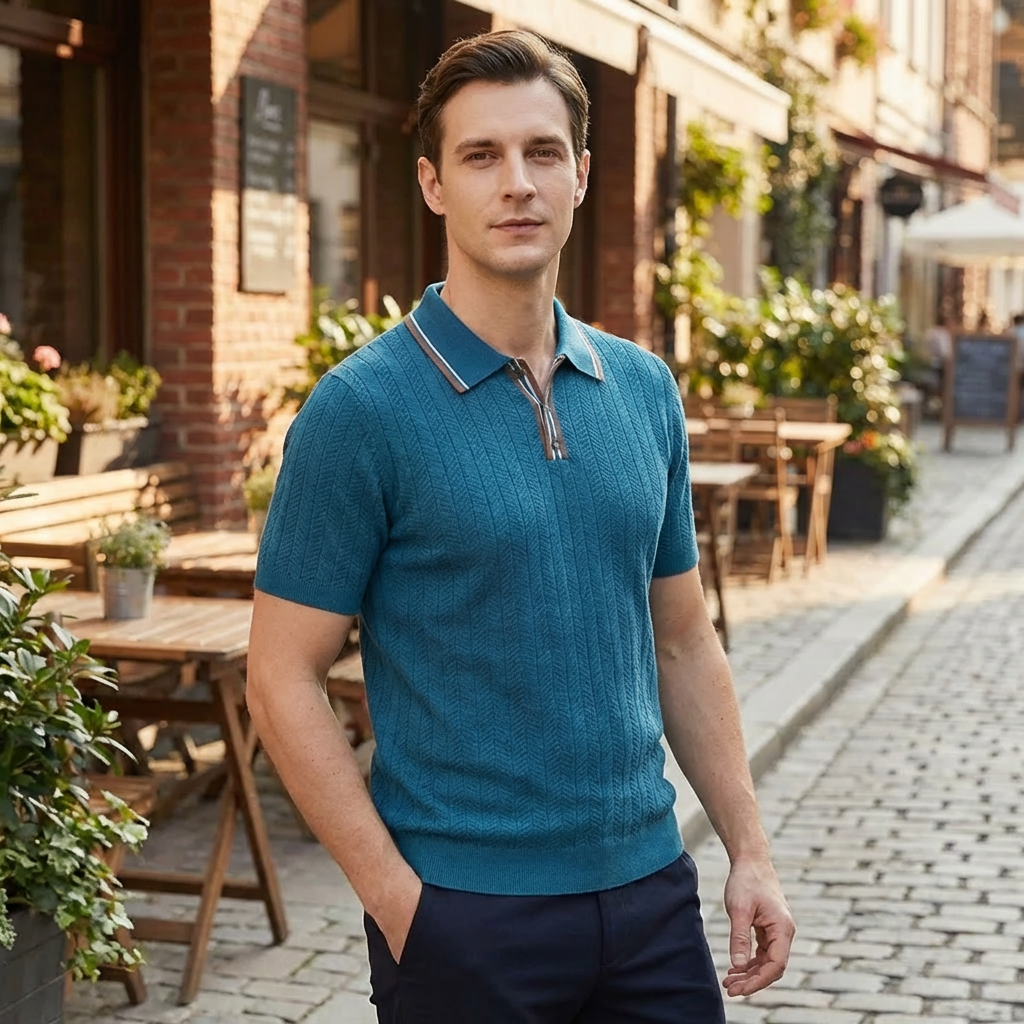 OLDMONEYLOOK | Men’s Refined Knit Polo
