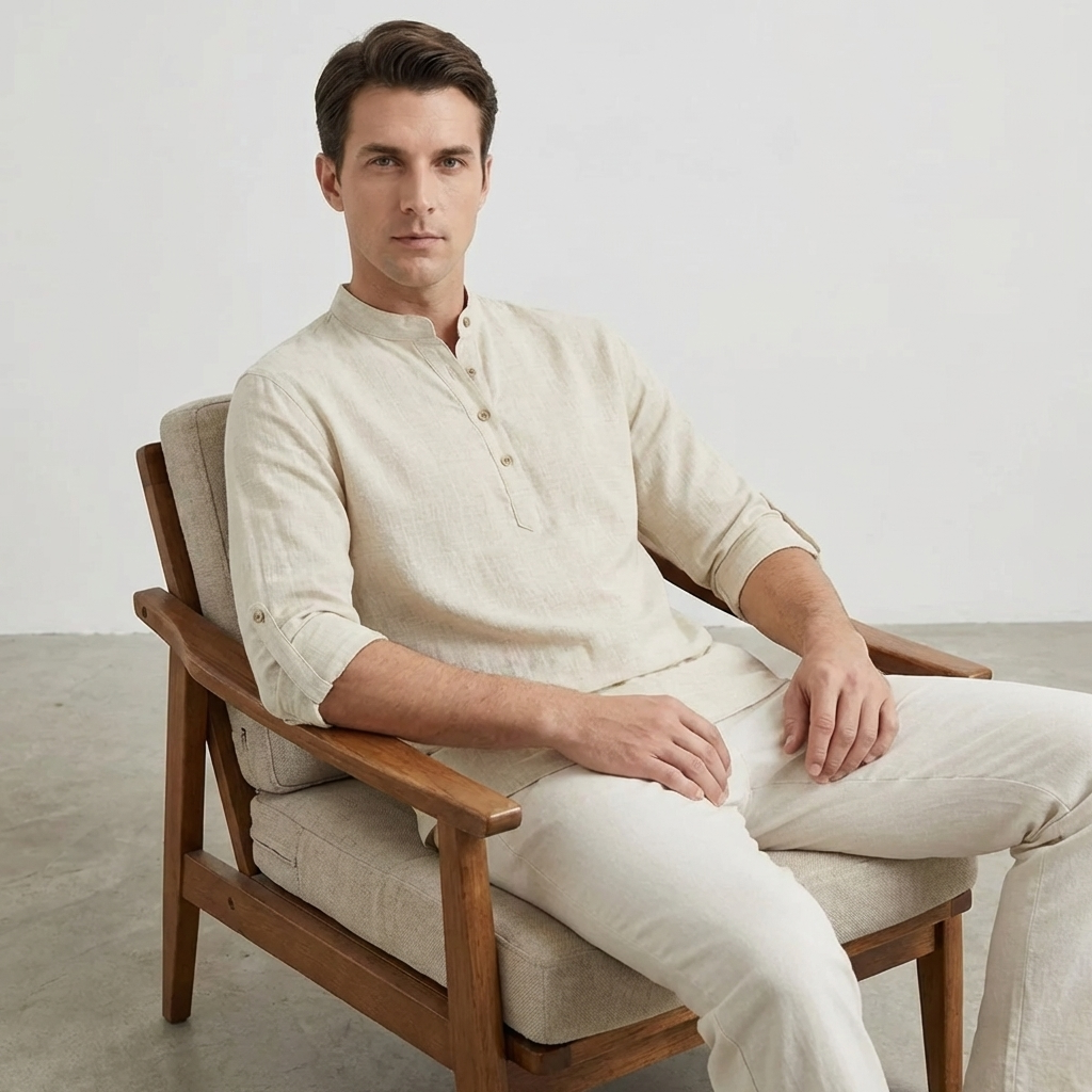 OLDMONEYLOOK | Men’s Classic Linen Summer Shirt