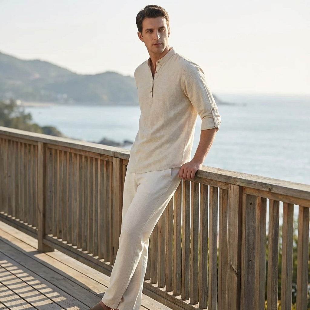 OLDMONEYLOOK | Men’s Classic Linen Summer Shirt