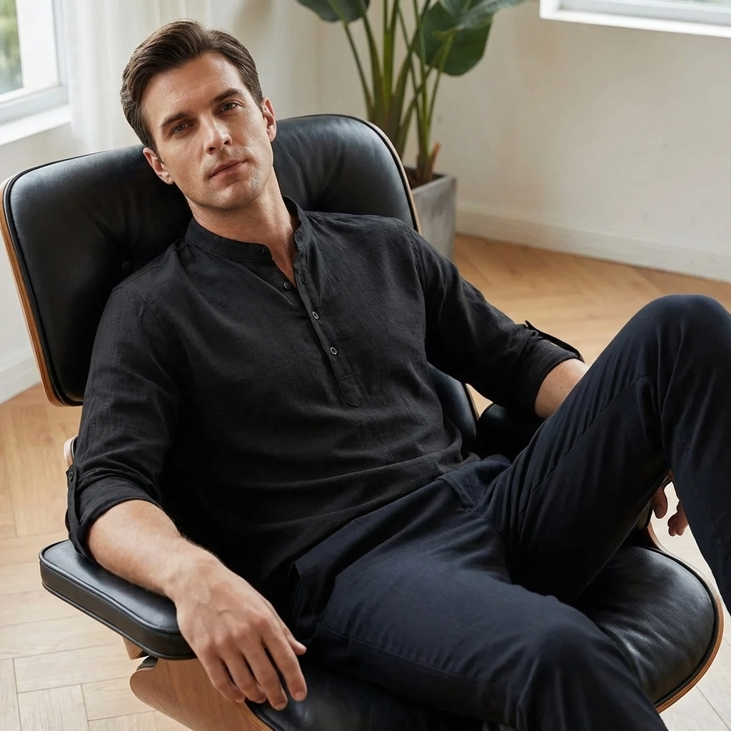 OLDMONEYLOOK | Men’s Classic Linen Summer Shirt