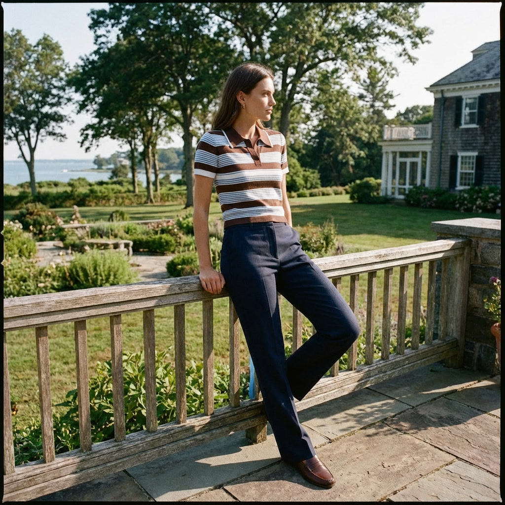OLDMONEYLOOK | Women’s Classic Striped Summer Blouse