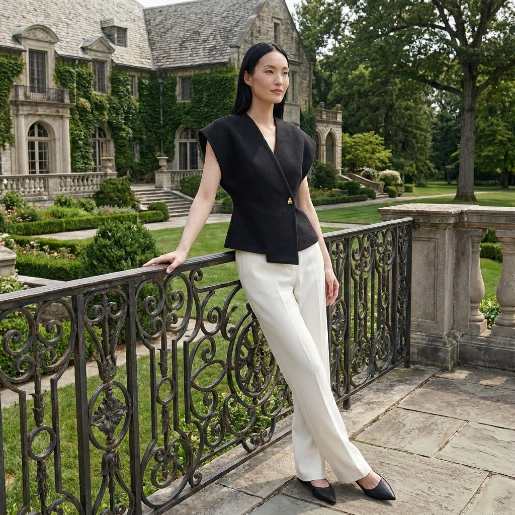 OLDMONEYLOOK | Women’s Classic V-Neck Blouse