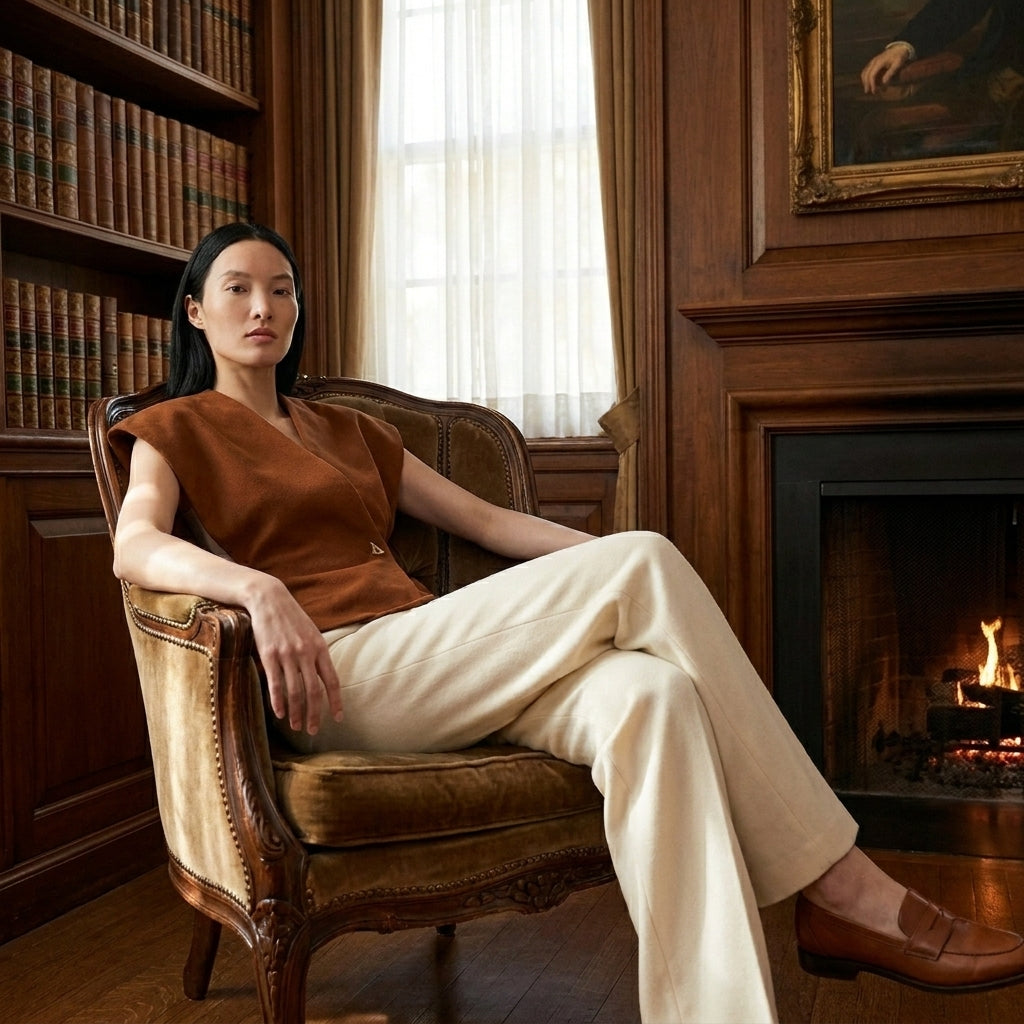 OLDMONEYLOOK | Women’s Classic V-Neck Blouse
