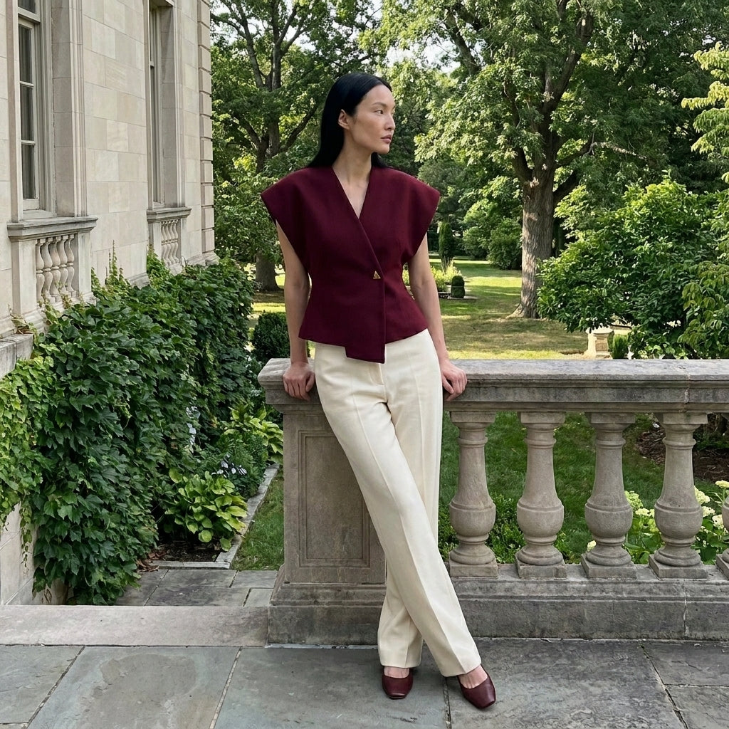 OLDMONEYLOOK | Women’s Classic V-Neck Blouse