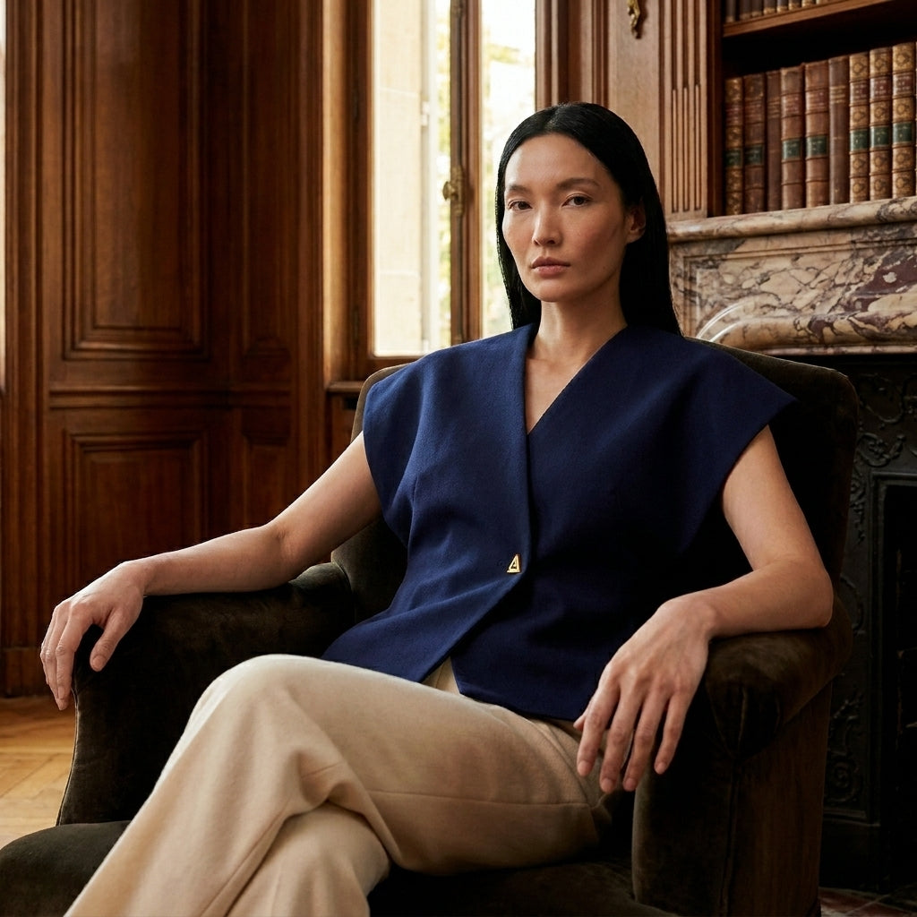 OLDMONEYLOOK | Women’s Classic V-Neck Blouse
