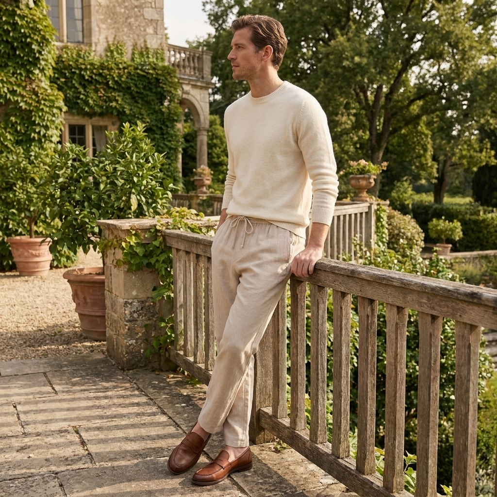 OLDMONEYLOOK | Men’s Heritage Linen Pantalon