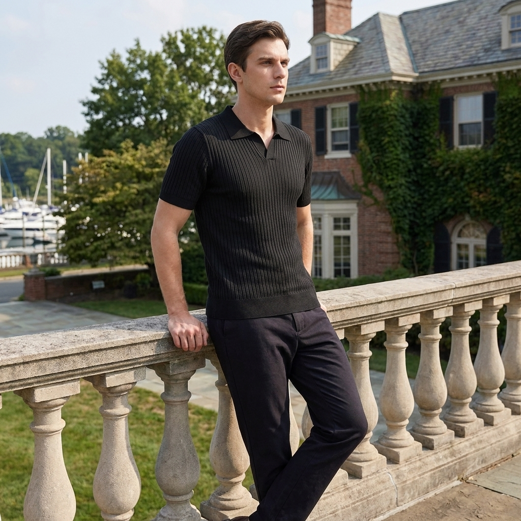OLDMONEYLOOK | Men’s Heritage Knit Polo Shirt