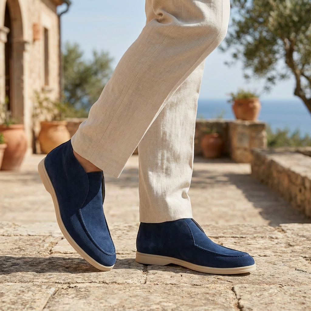 OLDMONEYLOOK | Men Heritage Suede Loafers Classic Slip-On