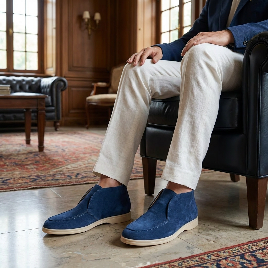 OLDMONEYLOOK | Men Heritage Suede Loafers Classic Slip-On