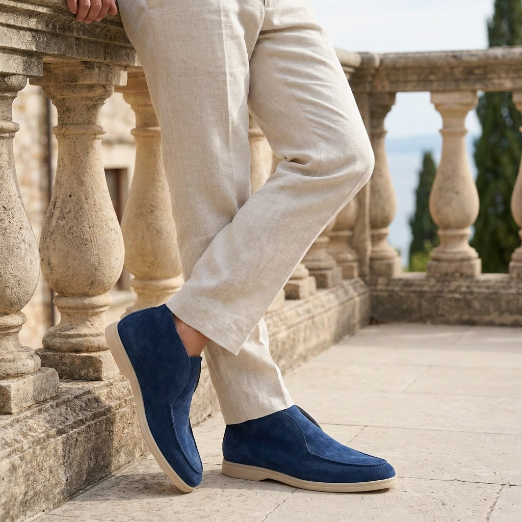 OLDMONEYLOOK | Men Heritage Suede Loafers Classic Slip-On