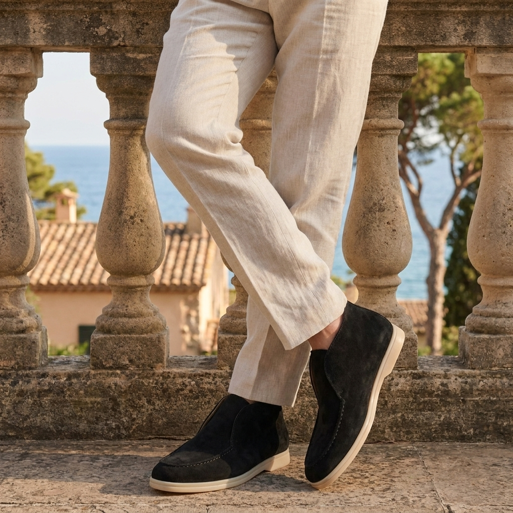 OLDMONEYLOOK | Men Heritage Suede Loafers Classic Slip-On