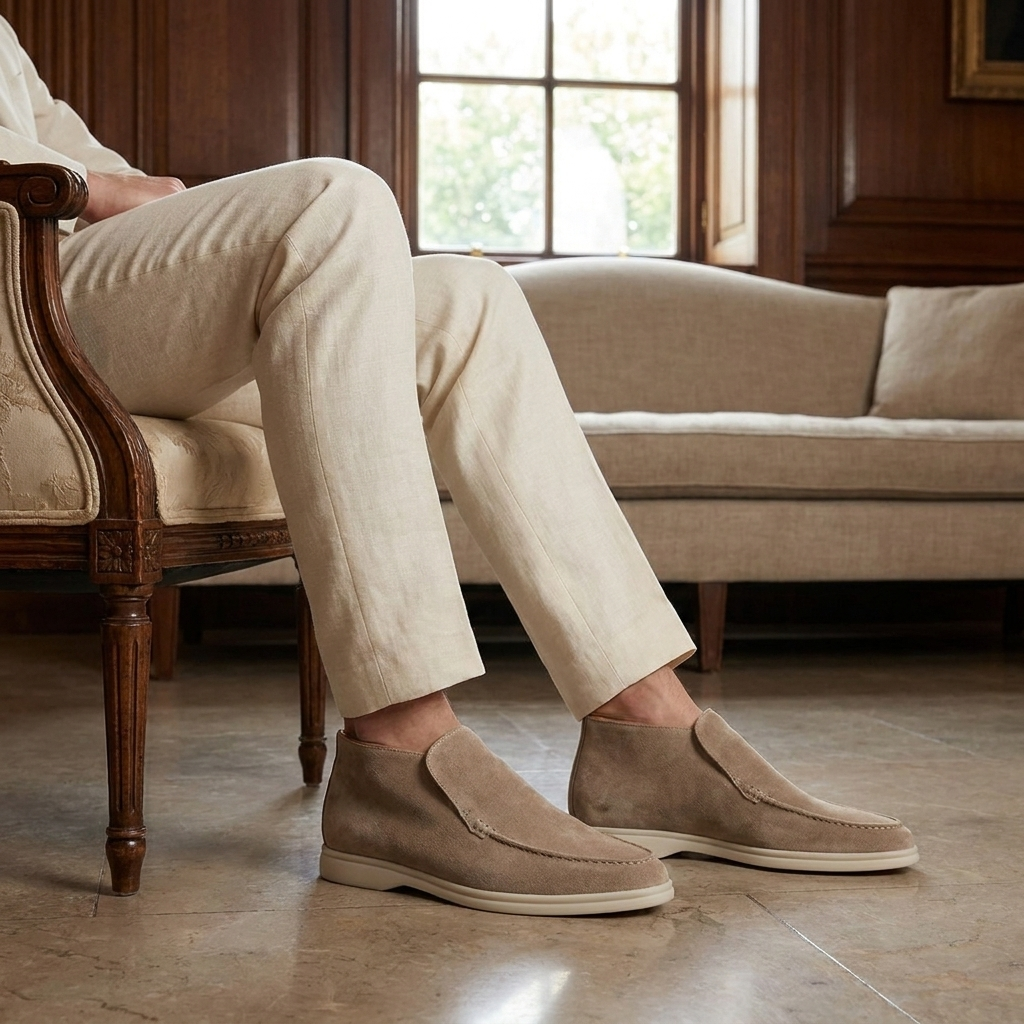 OLDMONEYLOOK | Men Refined Lightweight Suede Loafers