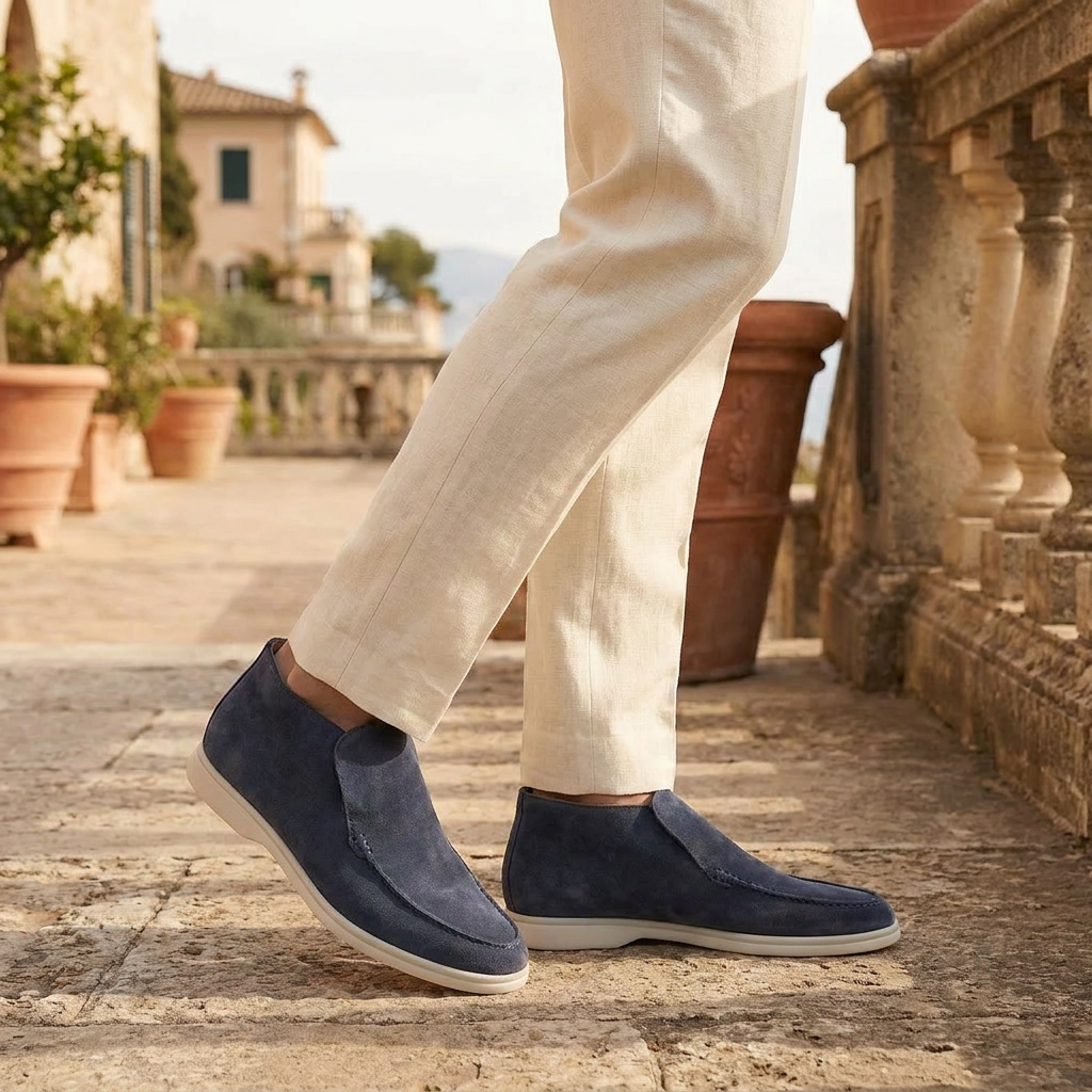 OLDMONEYLOOK | Men Refined Lightweight Suede Loafers