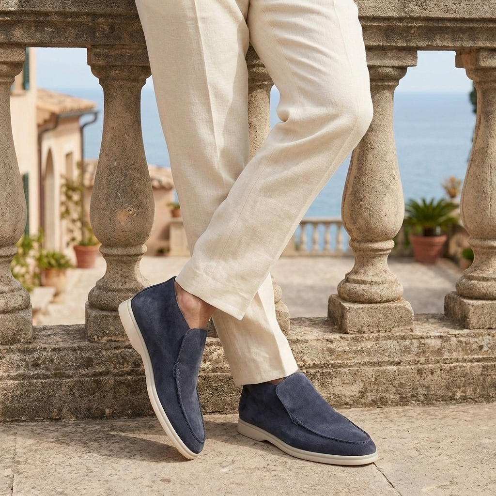 OLDMONEYLOOK | Men Refined Lightweight Suede Loafers