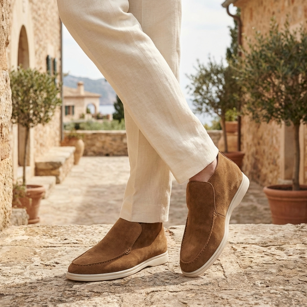 OLDMONEYLOOK | Men Refined Lightweight Suede Loafers