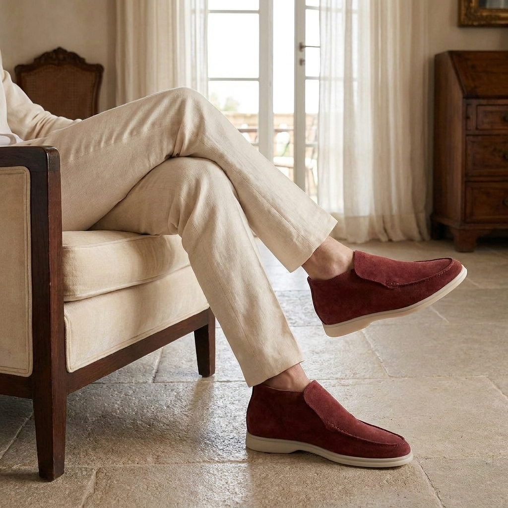 OLDMONEYLOOK | Men Refined Lightweight Suede Loafers