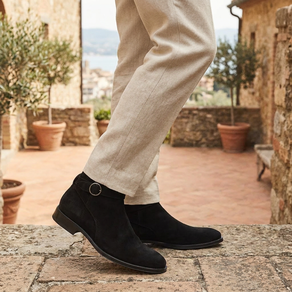 OLDMONEYLOOK | Men’s Refined Black Leather Ankle Boots