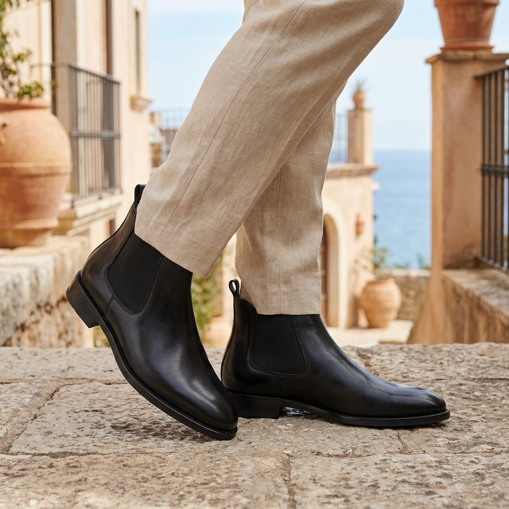 OLDMONEYLOOK | Men Refined Slip-On Chelsea Boots Classic
