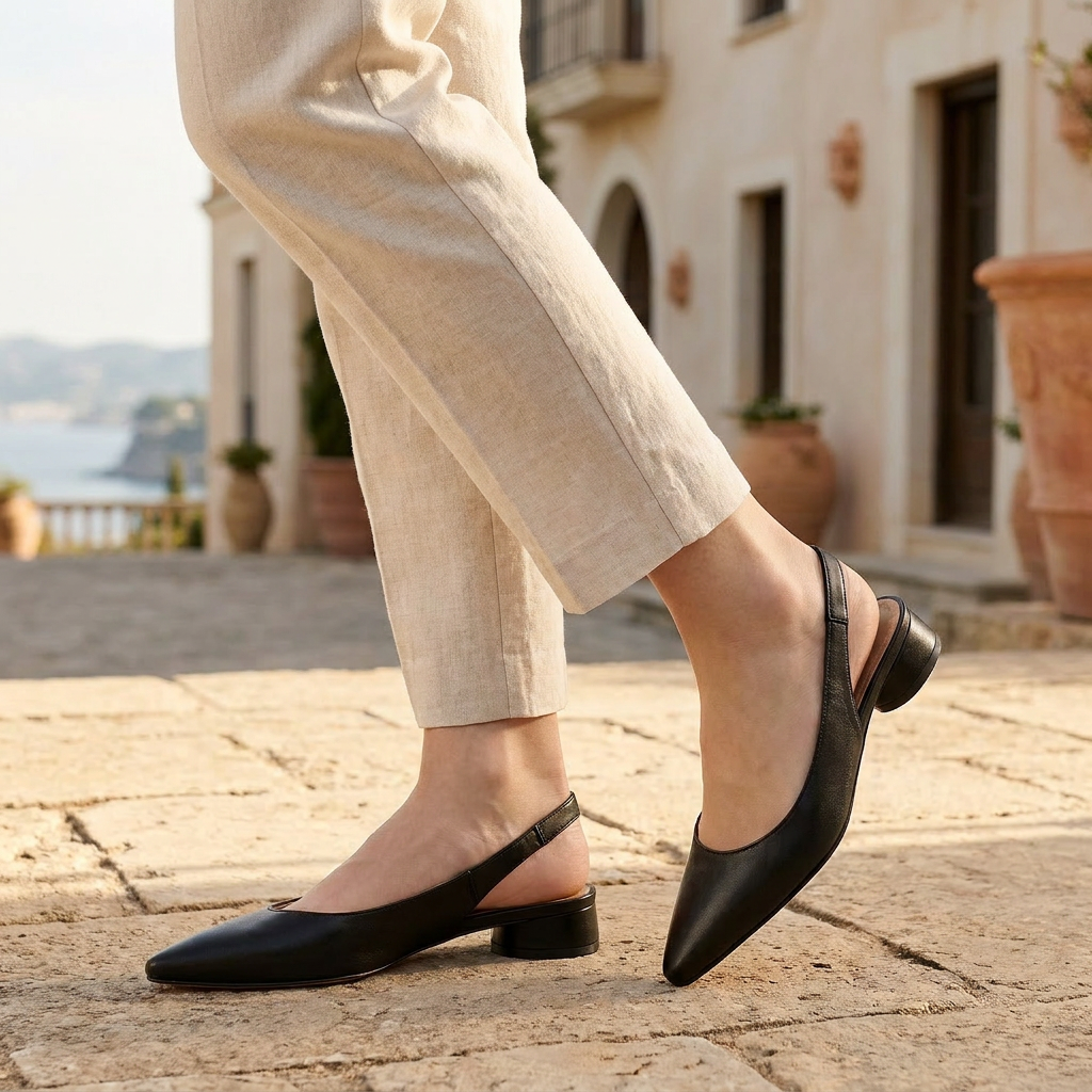 OLDMONEYLOOK | Women’s Classic Leather Low Heel Flats