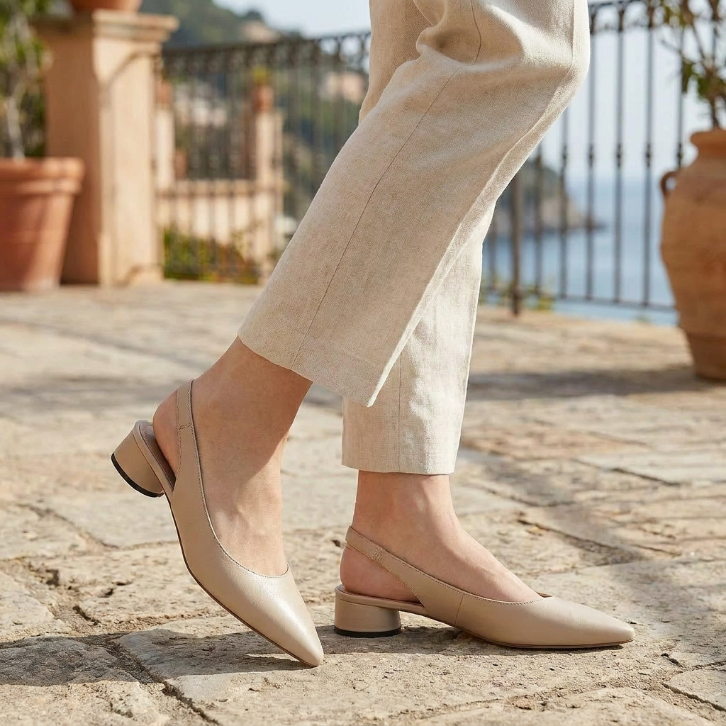 OLDMONEYLOOK | Women’s Classic Leather Low Heel Flats