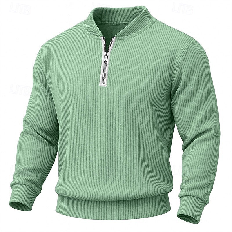 Corbin | Textured Quarter-Zip Pullover