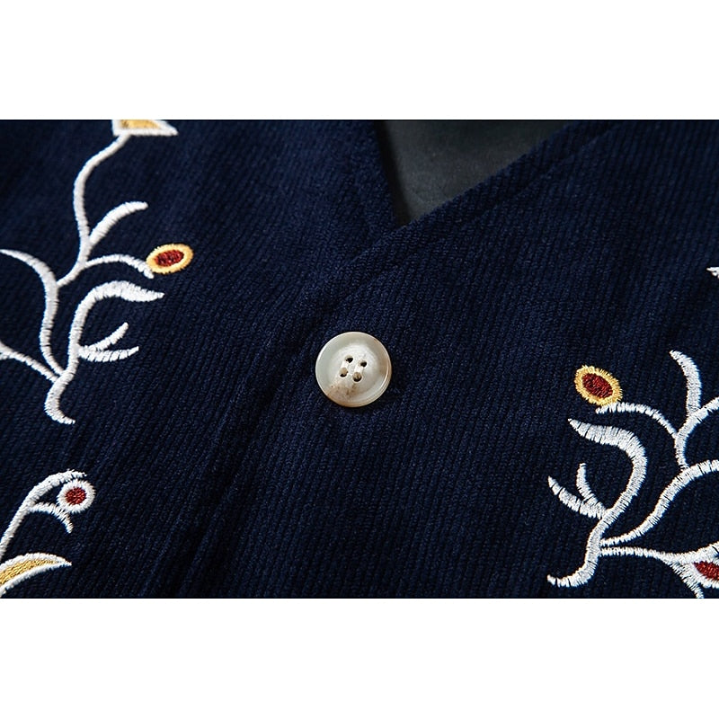 Jonah | Floral Embroidery Waistcoat