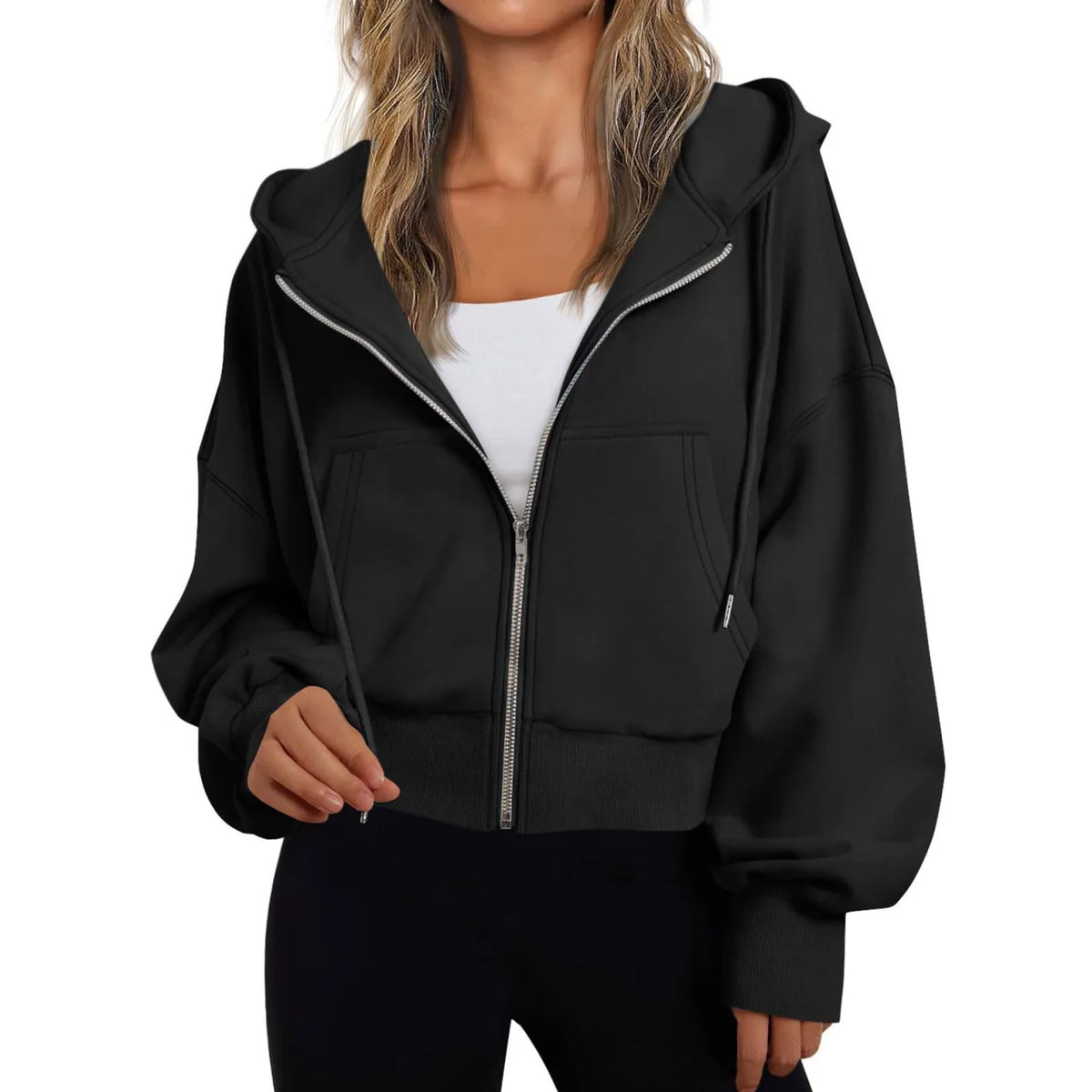 Ladies Hoodie with Zip and Hood