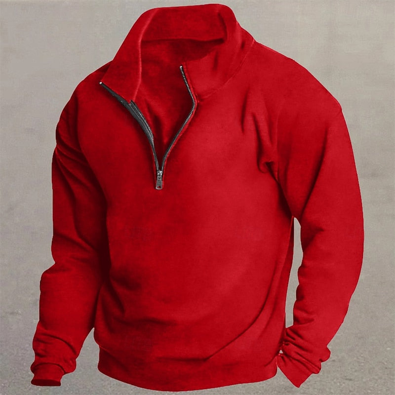 Grant | Quarter-Zip Pullover with Standing Collar