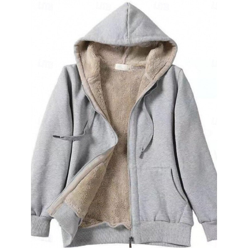 Marina | Comfortable Hooded Zip Jacket with Lining
